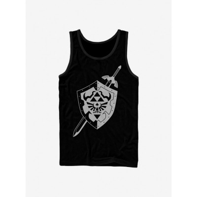 The Legend of Zelda Dark Shield Men's Cotton Tank Top - Black