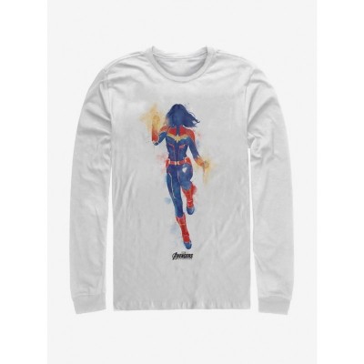 Marvel Endgame Captain Marvel White Long-Sleeve T-Shirt for Men