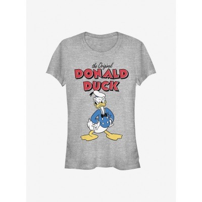 Disney Mad Donald Duck Girls T-Shirt - Grey