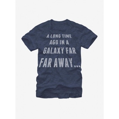 Star Wars Classic Opening Line Heather Navy T-Shirt - Unisex
