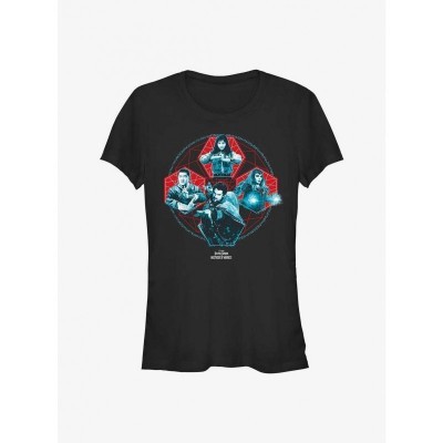 Marvel Multiverse Doctor Strange Squad Girls T-Shirt - Junior Sizes Black