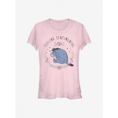 Disney Winnie The Pooh Eeyore Floral Print Junior T-Shirt for Girls