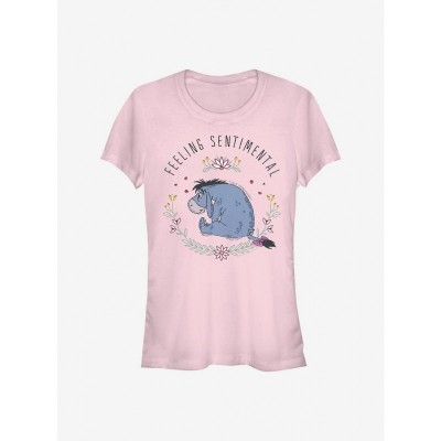 Disney Winnie The Pooh Eeyore Floral Print Junior T-Shirt for Girls