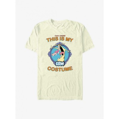 Cartoon Network Cow and Chicken My Cow Costume T-Shirt - Beige Men's Size