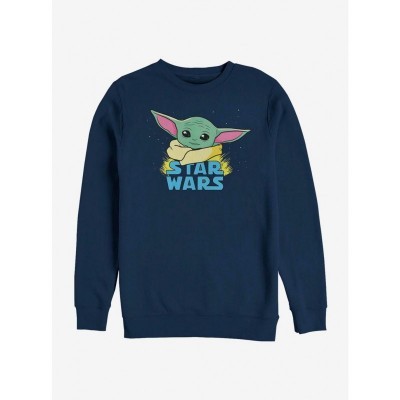 The Mandalorian The Child Logo Crew Sweatshirt - Blue Men's