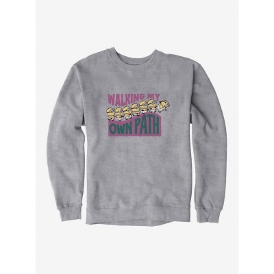 Minions On My Own Path Unisex Sweatshirt - Grey