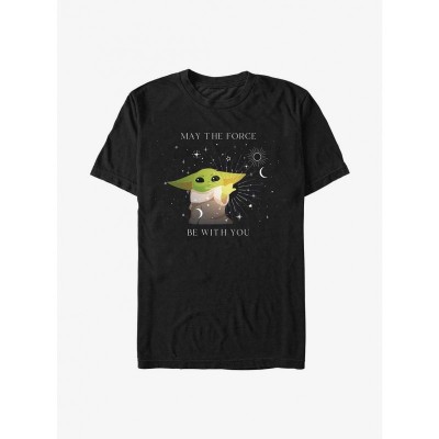 Star Wars Mandalorian Grogu Soft Cotton T-Shirt - Men's Black