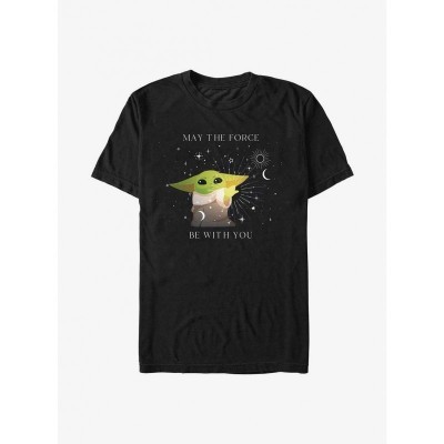 Star Wars Mandalorian Grogu Soft Cotton T-Shirt - Men's Black
