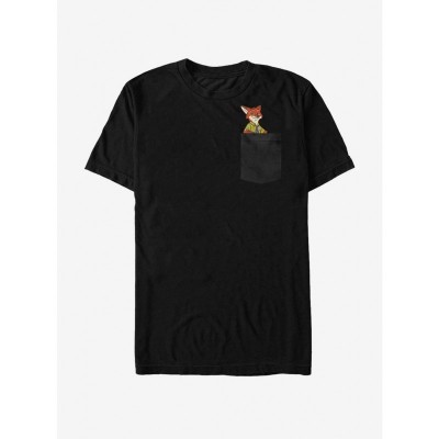 Disney Pixar Zootopia Black T-Shirt for Men - Hanging Out Design