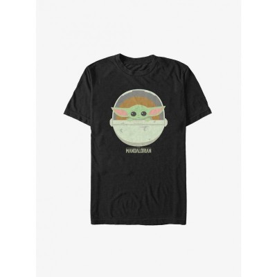 The Mandalorian The Child Cozy Bassinet Big & Tall T-Shirt - Men's Unisex - Black