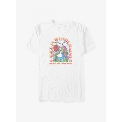 Disney Alice in Wonderland Arch Poster Big & Tall T-Shirt - Unisex White