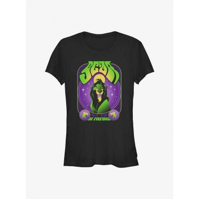 Disney Girls Scar T-Shirt - Junior Sizes in Black