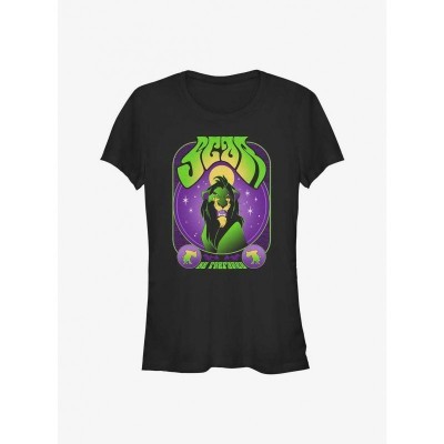 Disney Girls Scar T-Shirt - Junior Sizes in Black