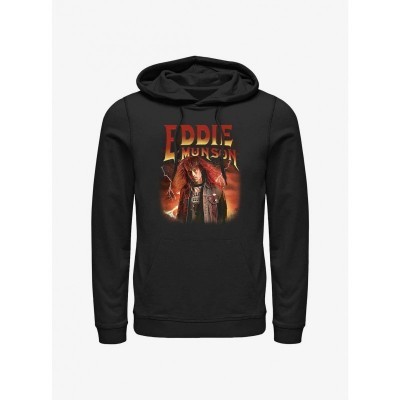 Stranger Things Eddie Munson Metal Hoodie - Black Men's