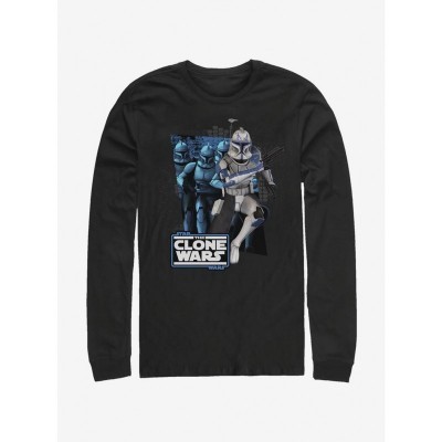Star Wars Clone Wars Black Long-Sleeve T-Shirt for Men