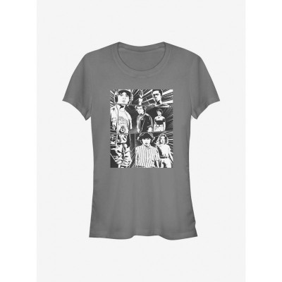 Stranger Things Inspired Girls T-Shirt in Grey - Lightweight Cotton