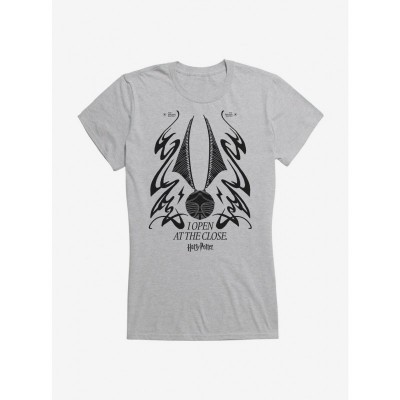 Harry Potter Snitch Design T-Shirt for Girls - Grey