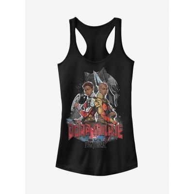 Marvel Black Panther Dora Milaje Girls Racerback Tank Top - Black