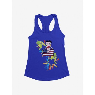 Betty Boop USA Rainbow Heart Stars Girls Tank Top