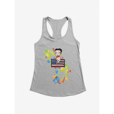 Betty Boop USA Rainbow Heart Stars Girls Tank Top