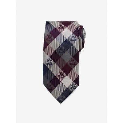 Star Wars Men's Plum Modern Plaid Darth Vader Silk Tie