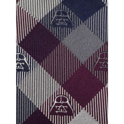 Star Wars Men's Plum Modern Plaid Darth Vader Silk Tie