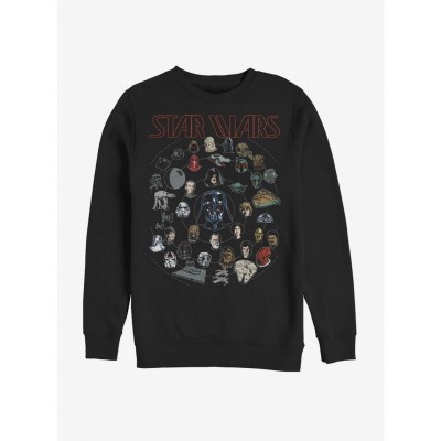 Star Wars Power Map Comfortable Men's Sweatshirt - Black