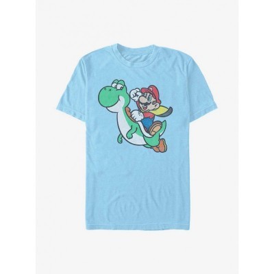 Nintendo Mario Yoshi Jump Lightweight T-Shirt - Blue for Men