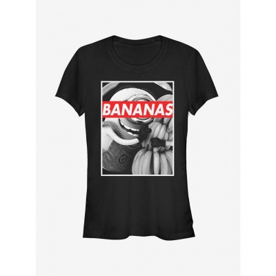 Minion Banana-Loving Girls T-Shirt - Black