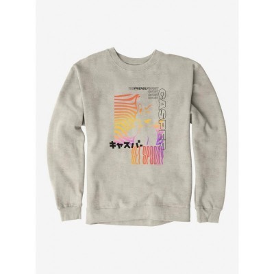 Casper Groovy Spooky Ghost Virtual Raver Sweatshirt - Men's White