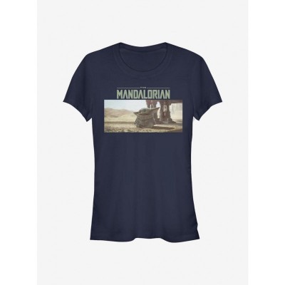 Star Wars Mandalorian Grogu Still Looking Girls Fitted Tee
