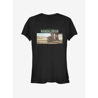 Star Wars Mandalorian Grogu Still Looking Girls Fitted Tee