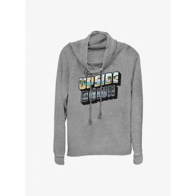 Stranger Things Grey Cowl Neck Sweatshirt for Women