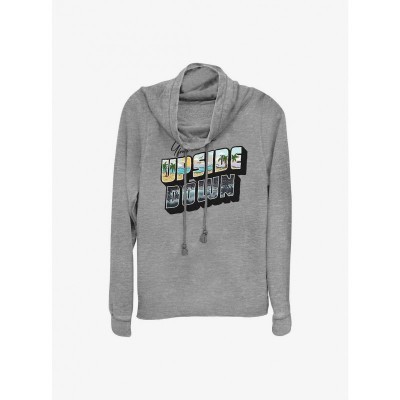 Stranger Things Grey Cowl Neck Sweatshirt for Women