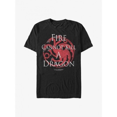 Game Of Thrones Dragon Fire T-Shirt - Men's Black