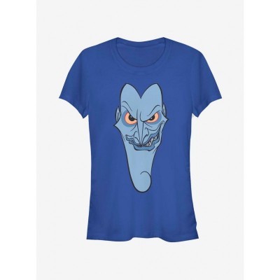 Disney Girls T-Shirt with Big Face Hercules Hades - Blue