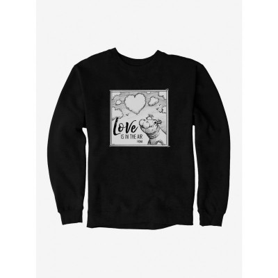 Fiona Hippo Valentine's Day Cloud Print Men's Sweatshirt