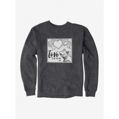 Fiona Hippo Valentine's Day Cloud Print Men's Sweatshirt