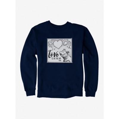 Fiona Hippo Valentine's Day Cloud Print Men's Sweatshirt