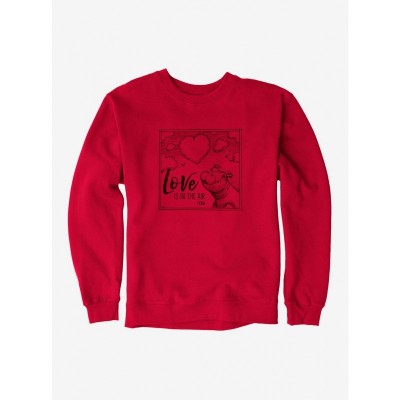 Fiona Hippo Valentine's Day Cloud Print Men's Sweatshirt
