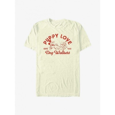 Disney Mickey Mouse Puppy Love Lightweight T-Shirt - Men's Beige