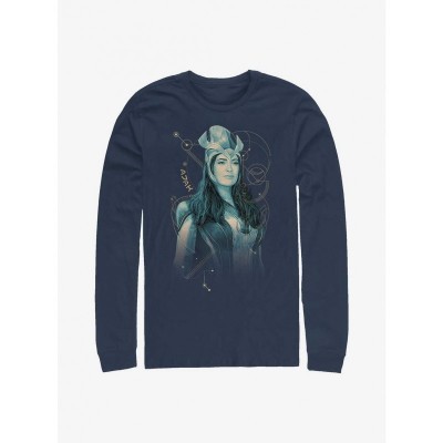 Marvel Eternals Ajak Cotton Long Sleeve Shirt - Men's Blue