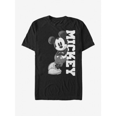 Disney Men's Lightweight Mickey Mouse Lean T-Shirt - Black