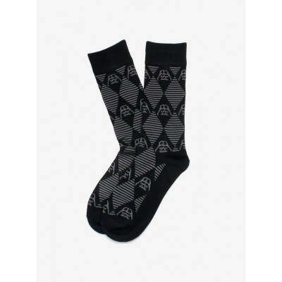 Star Wars Darth Vader Black Argyle Stripe Unisex Socks