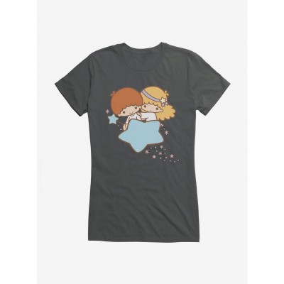 Little Twin Stars Girls Cotton T-Shirt with Starry Dust Design