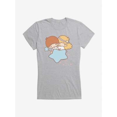 Little Twin Stars Girls Cotton T-Shirt with Starry Dust Design