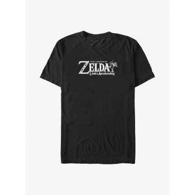 Nintendo Link's Awakening Logo Big & Tall T-Shirt - Men's Unisex Black