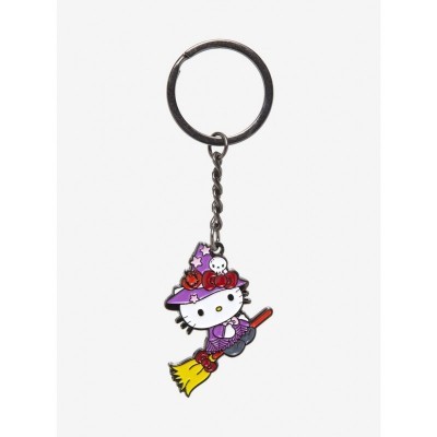 Hello Kitty Witch Enamel Keychain - 4" Metal Accessory