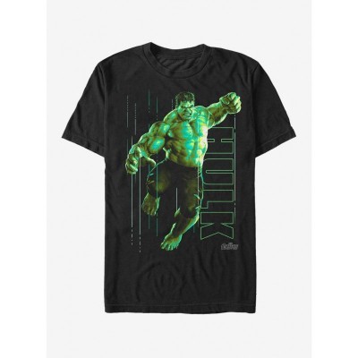 Marvel Hulk Portrait T-Shirt for Men - Black Edition
