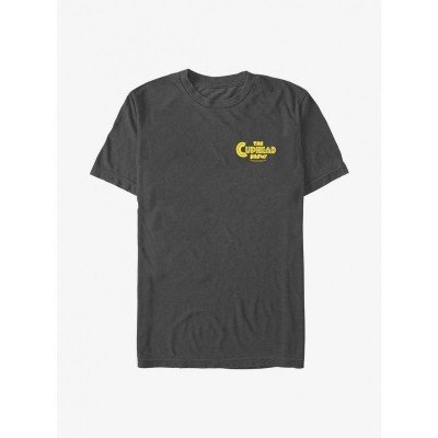 Cuphead Show Logo T-Shirt for Men - Grey Comfortable Cotton